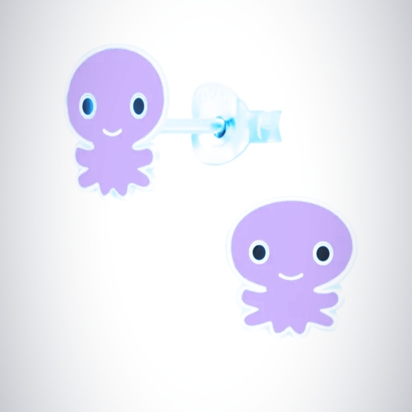 ISO!!!!!! PURPLE OCTOPUS STUD EARRINGS - Picture 2 of 2